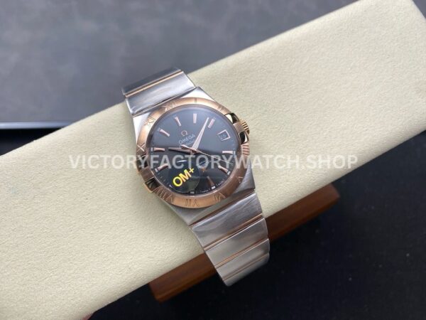 OM+ Factory Omega Constellation Men 123.20.38.21.06.002 38mm Rose GoldSteel Grey Dial (1) OM+ Factory Omega Constellation Men 123.20.38.21.06.002 38mm Rose Gold/Steel Grey Dial