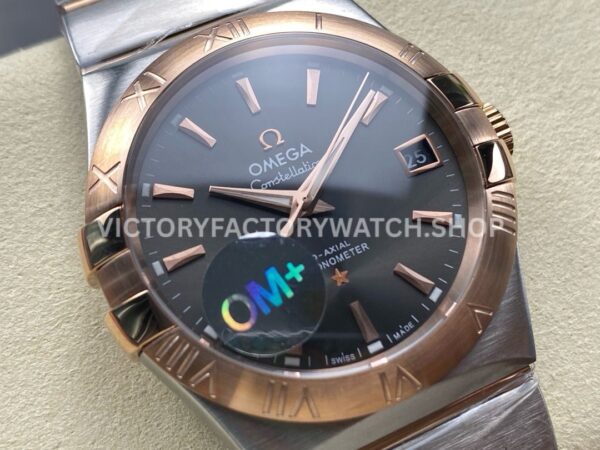 OM+ Factory Omega Constellation Men 123.20.38.21.06.002 38mm Rose GoldSteel Grey Dial (7) OM+ Factory Omega Constellation Men 123.20.38.21.06.002 38mm Rose Gold/Steel Grey Dial