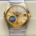 OM+ Factory Omega Constellation Men 123.20.38.21.08.001 38mm GoldSteel Champagne Dial (6) OM+ Factory Omega Constellation Men 123.20.38.21.08.001 38mm gold steel champagne dial replica watch