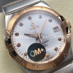 OM+ Factory Omega Constellation Men 123.20.38.21.52.002 38mm Rose GoldSteel Diamond Silver Dial (3) OM+ Factory Omega Constellation Men 123.20.38.21.52.002 38mm Rose Gold Steel Diamond Silver Dial