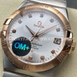 OM+ Factory Omega Constellation Men 123.20.38.21.52.002 38mm Rose GoldSteel Diamond Silver Dial (7) OM+ Factory Omega Constellation Men 123.20.38.21.52.002 38mm Rose Gold Steel Diamond Silver Dial