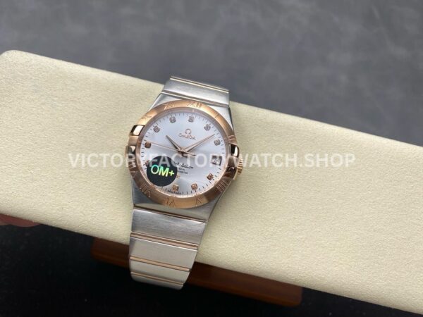 OM+ Factory Omega Constellation Men 123.20.38.21.52.002 38mm Rose GoldSteel Diamond Silver Dial (9) OM+ Factory Omega Constellation Men 123.20.38.21.52.002 38mm Rose Gold Steel Diamond Silver Dial