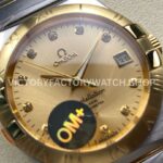 OM+ Factory Omega Constellation Men 123.20.38.21.58.001 38mm GoldSteel Diamond Gold Dial (1) OM+ Factory Omega Constellation Men 123.20.38.21.58.001 38mm Gold Steel Diamond Gold Dial