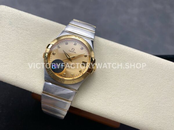 OM+ Factory Omega Constellation Men 123.20.38.21.58.001 38mm GoldSteel Diamond Gold Dial (5) OM+ Factory Omega Constellation Men 123.20.38.21.58.001 38mm Gold Steel Diamond Gold Dial