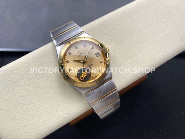 OM+ Factory Omega Constellation Men 123.20.38.21.58.001 38mm GoldSteel Diamond Gold Dial (7) OM+ Factory Omega Constellation Men 123.20.38.21.58.001 38mm Gold Steel Diamond Gold Dial