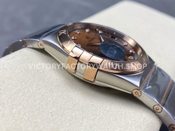 OM+ Factory Omega Constellation Men 123.20.38.21.63.001 38mm Rose GoldSteel Diamond Brown Dial (1) OM+ Factory Omega Constellation Men 123.20.38.21.63.001 38mm Rose Gold Steel Diamond Brown Dial