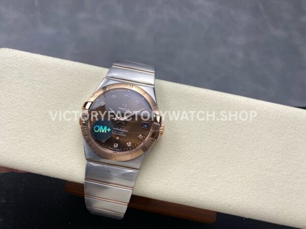 OM+ Factory Omega Constellation Men 123.20.38.21.63.001 38mm Rose GoldSteel Diamond Brown Dial (9) OM+ Factory Omega Constellation Men 123.20.38.21.63.001 38mm Rose Gold Steel Diamond Brown Dial