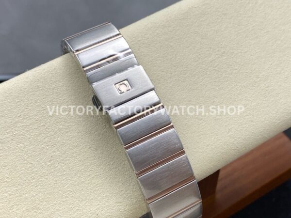 OM+ Factory Omega Constellation Men 123.25.38.21.52.001 38mm Diamond Bezel Rose GoldSteel Diamond Silve (4) OM+ Factory Omega Constellation Men 123.25.38.21.52.001 38mm Diamond Bezel Rose Gold Steel Diamond Silver Dial