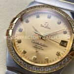 OM+ Factory Omega Constellation Men 123.25.38.21.58.001 38mm Diamond Bezel GoldSteel Diamond Champag (4) OM+ Factory Omega Constellation Men 123.25.38.21.58.001 38mm Diamond Bezel Gold Steel Diamond Champagne Dial