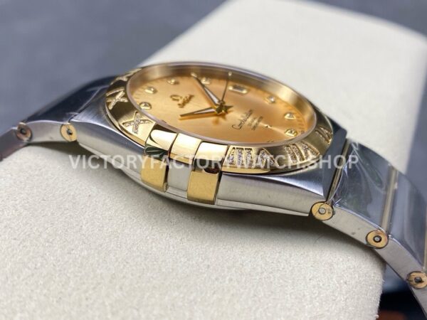 OM+ Factory Omega Constellation Men 123.25.38.21.58.002 38mm GoldSteel Diamond Champagne Dial (4) OM+ Factory Omega Constellation Men 123.25.38.21.58.002 38mm Gold Steel Diamond Champagne Dial