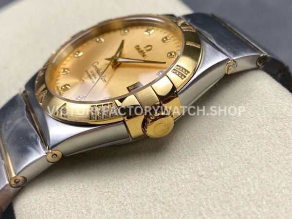 OM+ Factory Omega Constellation Men 123.25.38.21.58.002 38mm GoldSteel Diamond Champagne Dial (5) OM+ Factory Omega Constellation Men 123.25.38.21.58.002 38mm Gold Steel Diamond Champagne Dial