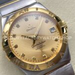 OM+ Factory Omega Constellation Men 123.25.38.21.58.002 38mm GoldSteel Diamond Champagne Dial (6) OM+ Factory Omega Constellation Men 123.25.38.21.58.002 38mm Gold Steel Diamond Champagne Dial