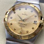 OM+ Factory Omega Constellation Men 123.25.38.21.58.002 38mm GoldSteel Diamond Champagne Dial (8) OM+ Factory Omega Constellation Men 123.25.38.21.58.002 38mm Gold Steel Diamond Champagne Dial