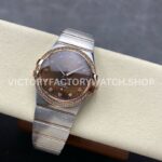 OM+ Factory Omega Constellation Men 123.25.38.21.63.001 38mm Diamond Bezel Rose GoldSteel Diamond Brown (7) OM+ Factory Omega Constellation Men 123.25.38.21.63.001 38mm Diamond Bezel Rose Gold Steel Diamond Brown Dial