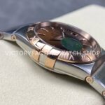 OM+ Factory Omega Constellation Men 38mm Rose GoldSteel Brown Dial (1) OM+ Factory Omega Constellation Men 38mm Rose Gold Steel Brown Dial