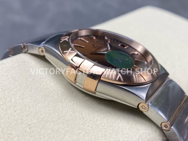 OM+ Factory Omega Constellation Men 38mm Rose GoldSteel Brown Dial (1) OM+ Factory Omega Constellation Men 38mm Rose Gold Steel Brown Dial