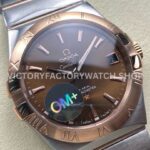 OM+ Factory Omega Constellation Men 38mm Rose GoldSteel Brown Dial (6) OM+ Factory Omega Constellation Men 38mm Rose Gold Steel Brown Dial