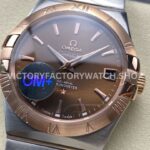 OM+ Factory Omega Constellation Men 38mm Rose GoldSteel Brown Dial (9) OM+ Factory Omega Constellation Men 38mm Rose Gold Steel Brown Dial
