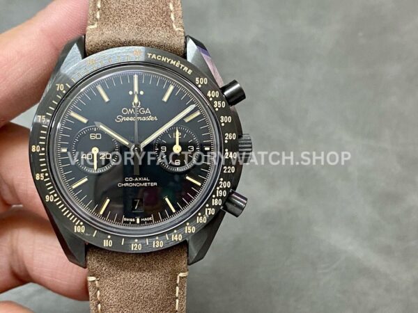 OM Factory Omega Speedmaster Dark Side Of The Moon 311.92.44.51.01.006 44.25mm Ceramic Leather St (3) OM Factory Omega Speedmaster Dark Side Of The Moon 311.92.44.51.01.006 44.25mm ceramic leather strap black dial replica watch