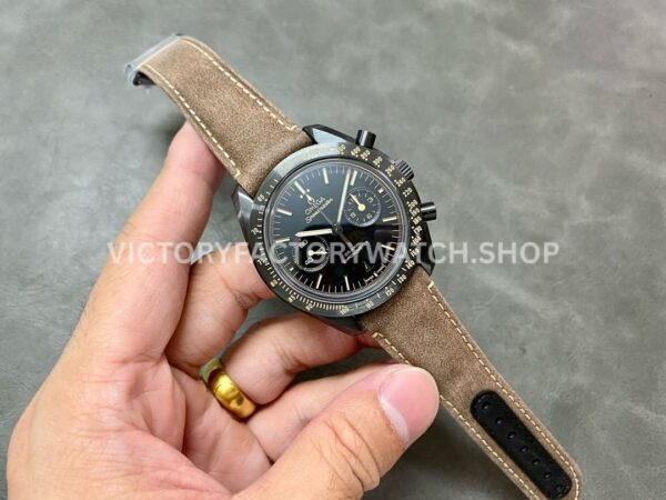 OM Factory Omega Speedmaster Dark Side Of The Moon 311.92.44.51.01.006 44.25mm Ceramic Leather St (5) OM Factory Omega Speedmaster Dark Side Of The Moon 311.92.44.51.01.006 44.25mm Ceramic Leather Strap Black Dial