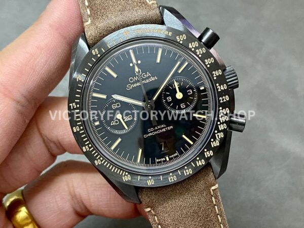 OM Factory Omega Speedmaster Dark Side Of The Moon 311.92.44.51.01.006 44.25mm Ceramic Leather St OM Factory Omega Speedmaster Dark Side Of The Moon 311.92.44.51.01.006 44.25mm Ceramic Leather Strap Black Dial