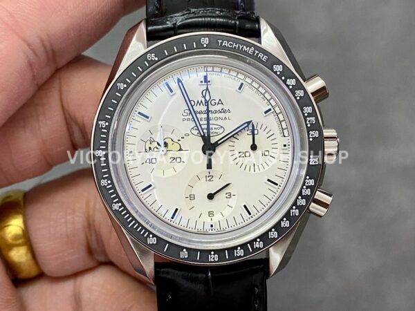 OM Factory Omega Speedmaster Professional Moonwatch Apollo 13 45th Anniversary Snoopy Award 311.3 (5) OM Factory Omega Speedmaster Professional Moonwatch Apollo 13 45th Anniversary Snoopy Award 311.32.42.30.04.003 42mm steel leather strap white dial replica watch
