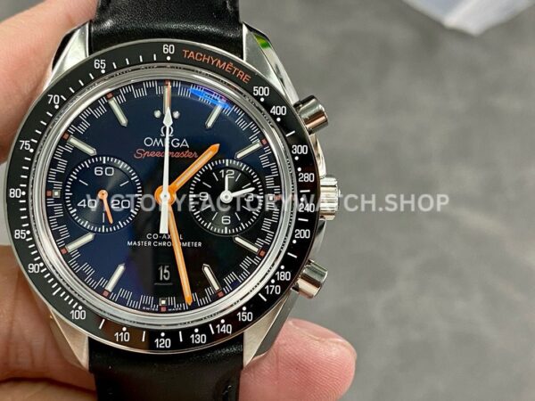 OM Factory Omega Speedmaster Racing 329.32.44.51.01.001 44mm steel leather strap black dial replica watch