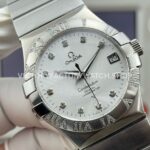 OVS Factory Omega Constellation 123.10.38.21.52.001 38mm Full Steel Diamond Bezel Diamond Silver Dial (4) OVS Factory Omega Constellation 123.10.38.21.52.001 38mm Full Steel Diamond Bezel Diamond Silver Dial