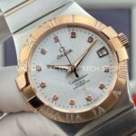 OVS Factory Omega Constellation 123.25.38.21.52.003 38mm Half Rose Gold Diamond Bezel Diamond Silver Dial (5) OVS Factory Omega Constellation 123.25.38.21.52.003 38mm Half Rose Gold Diamond Bezel Diamond Silver Dial