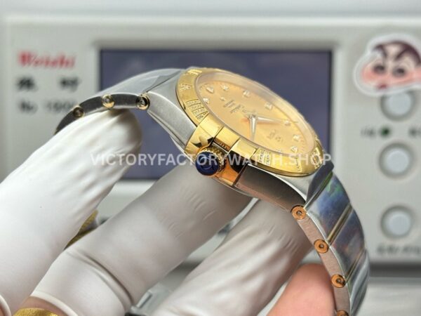 OVS Factory Omega Constellation 123.25.38.21.58.002 38mm Half Yellow Gold Diamond Bezel Diamond Champagne Dial (2) OVS Factory Omega Constellation 123.25.38.21.58.002 38mm Half Yellow Gold Diamond Bezel Diamond Champagne Dial