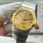 OVS Factory Omega Constellation 123.25.38.21.58.002 38mm Half Yellow Gold Diamond Bezel Diamond Champagne Dial (6) OVS Factory Omega Constellation 123.25.38.21.58.002 38mm Half Yellow Gold Diamond Bezel Diamond Champagne Dial