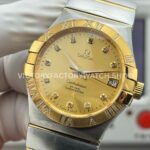 OVS Factory Omega Constellation 123.25.38.21.58.002 38mm Half Yellow Gold Diamond Bezel Diamond Champagne Dial (8) OVS Factory Omega Constellation 123.25.38.21.58.002 38mm Half Yellow Gold Diamond Bezel Diamond Champagne Dial