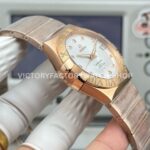 OVS Factory Omega Constellation 123.55.38.21.52.007 38mm Full Rose Gold Diamond Bezel Diamond Silver Dial (1) OVS Factory Omega Constellation 123.55.38.21.52.007 38mm Full Rose Gold Diamond Bezel Diamond Silver Dial
