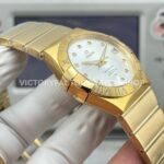 OVS Factory Omega Constellation 123.55.38.21.52.008 38mm Full Rose Gold Diamond Bezel Diamond Silver Dial (4) OVS Factory Omega Constellation 123.55.38.21.52.008 38mm Full Rose Gold Diamond Bezel Diamond Silver Dial