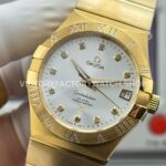 OVS Factory Omega Constellation 123.55.38.21.52.008 38mm Full Rose Gold Diamond Bezel Diamond Silver Dial (5) OVS Factory Omega Constellation 123.55.38.21.52.008 38mm Full Rose Gold Diamond Bezel Diamond Silver Dial