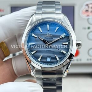 OVS Factory Omega Seamaster Aqua Terra 220.10.41.21.03.002 41mm full steel blue dial replica watch