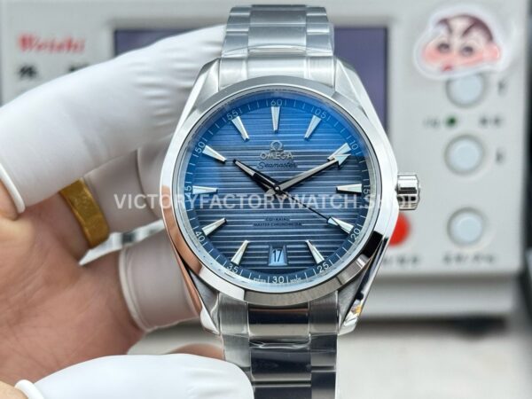 OVS Factory Omega Seamaster Aqua Terra 220.10.41.21.03.002 41mm Full Steel Blue Dial (6) OVS Factory Omega Seamaster Aqua Terra 220.10.41.21.03.002 41mm full steel blue dial replica watch