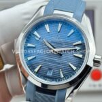 OVS Factory Omega Seamaster Aqua Terra 220.10.41.21.03.002 41mm Steel Blue Rubber Strap Blue Dial
