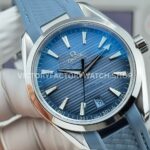 OVS Factory Omega Seamaster Aqua Terra 220.10.41.21.03.002 41mm Steel Blue Rubber Strap Blue Dial