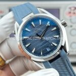 OVS Factory Omega Seamaster Aqua Terra 220.10.41.21.03.002 41mm Steel Blue Rubber Strap Blue Dial
