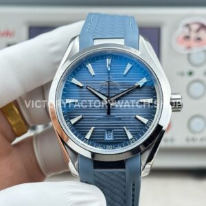 OVS Factory Omega Seamaster Aqua Terra 220.10.41.21.03.002 41mm steel blue rubber strap blue dial replica watch