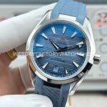 OVS Factory Omega Seamaster Aqua Terra 220.10.41.21.03.002 41mm Steel Blue Rubber Strap Blue Dial