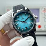 OVS Factory Omega Seamaster Aqua Terra 220.10.41.21.03.006 41mm Rubber Strap Turquoise Colour Dial