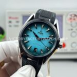 OVS Factory Omega Seamaster Aqua Terra 220.10.41.21.03.006 41mm Rubber Strap Turquoise Colour Dial