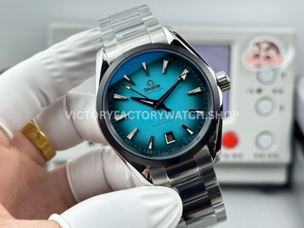 OVS Factory Omega Seamaster Aqua Terra 220.10.41.21.03.006 41mm Turquoise Colour Dial (2) OVS Factory Omega Seamaster Aqua Terra 220.10.41.21.03.006 41mm Full Steel Turquoise Colour Dial