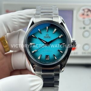 OVS Factory Omega Seamaster Aqua Terra 220.10.41.21.03.006 41mm full steel turquoise colour dial replica watch