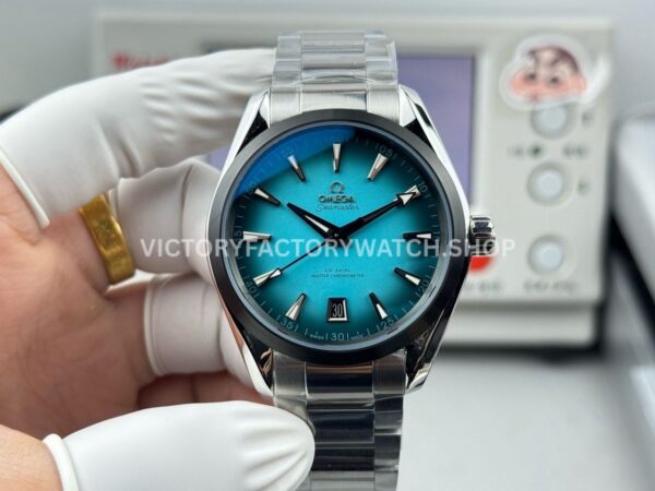 OVS Factory Omega Seamaster Aqua Terra 220.10.41.21.03.006 41mm Turquoise Colour Dial (6) OVS Factory Omega Seamaster Aqua Terra 220.10.41.21.03.006 41mm full steel turquoise colour dial replica watch