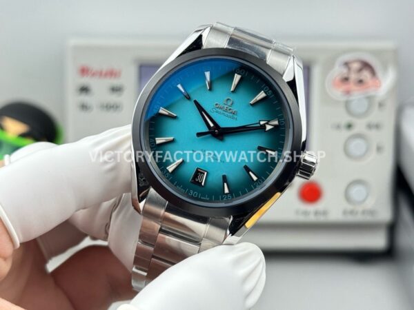 OVS Factory Omega Seamaster Aqua Terra 220.10.41.21.03.006 41mm Turquoise Colour Dial (9) OVS Factory Omega Seamaster Aqua Terra 220.10.41.21.03.006 41mm Full Steel Turquoise Colour Dial