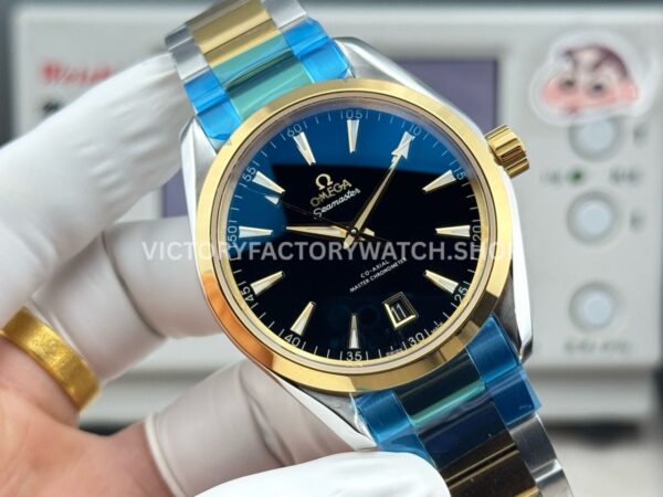 OVS Factory Omega Seamaster Aqua Terra 220.20.41.21.01.001 41mm Half Rose Gold Black Dial