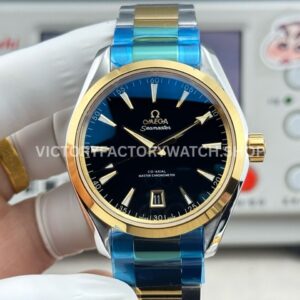 OVS Factory Omega Seamaster Aqua Terra 220.20.41.21.01.001 41mm Half Rose Gold Black Dial (4) OVS Factory Omega Seamaster Aqua Terra 220.20.41.21.01.001 41mm half rose gold black dial replica watch